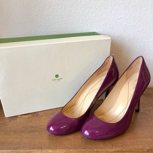 Kate Spade Patent Leather Round Toe Pumps